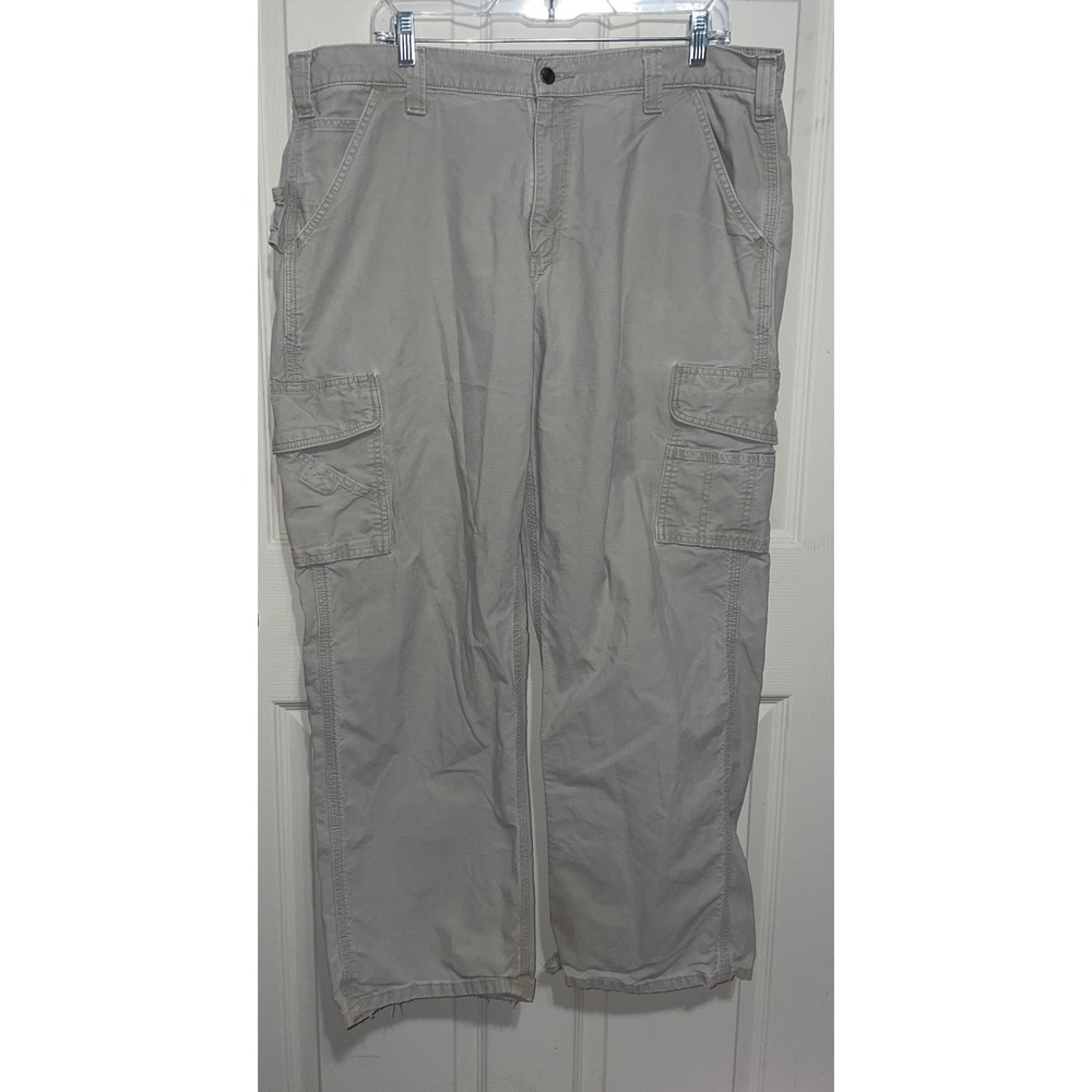 Carhartt B260 TAN Mens Original Dungaree Fit Cargo Pants Tan Cotton Canvas 38/30